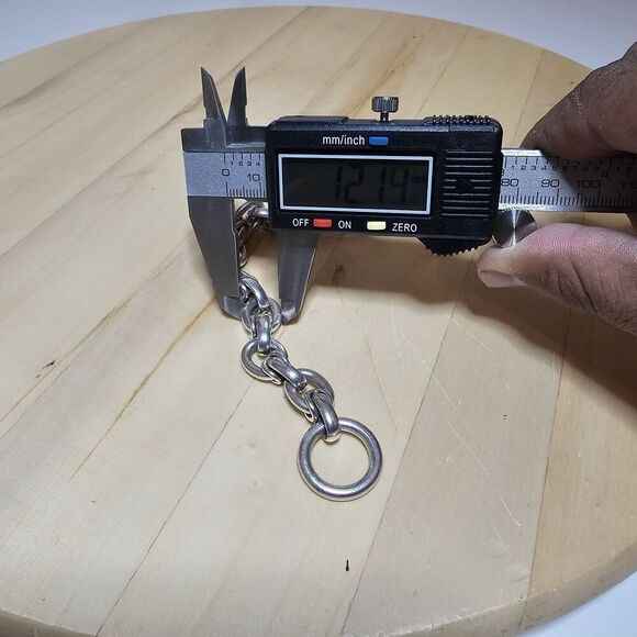 Sterling Silver 925 Unique Link Toggle Statement Bracelet 8.25 Inches 76 Grams - Picture 4 of 5